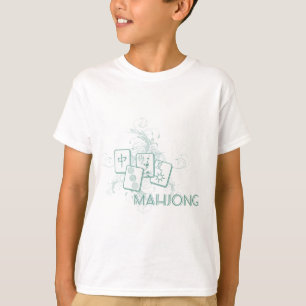 Camiseta azul mahjong