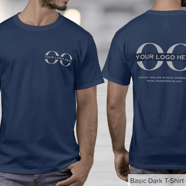 Camiseta Azul marino con logotipo comercial (Subido por el creador)