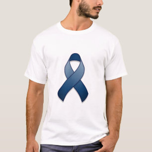Camiseta azul marino de la cinta de la conciencia