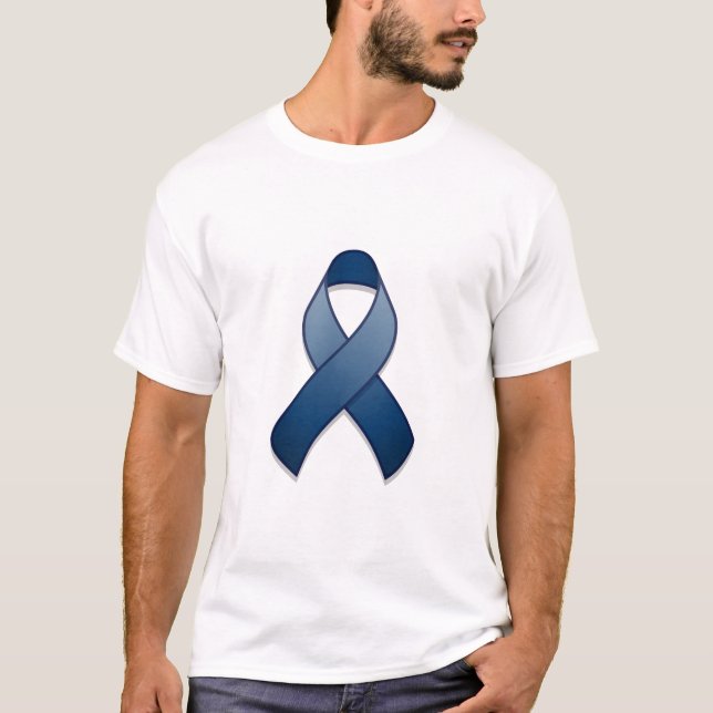 Camiseta azul marino de la cinta de la conciencia (Anverso)