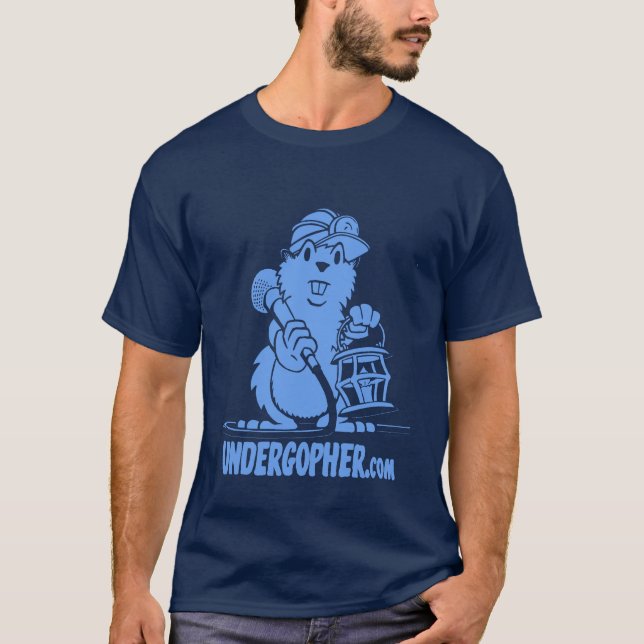 Camiseta azul marino de Undergopher (Anverso)