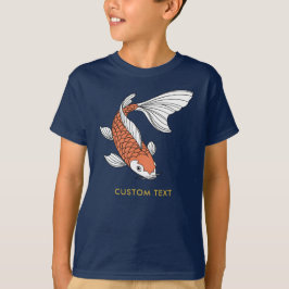 Camiseta azul marino para niños con texto personal