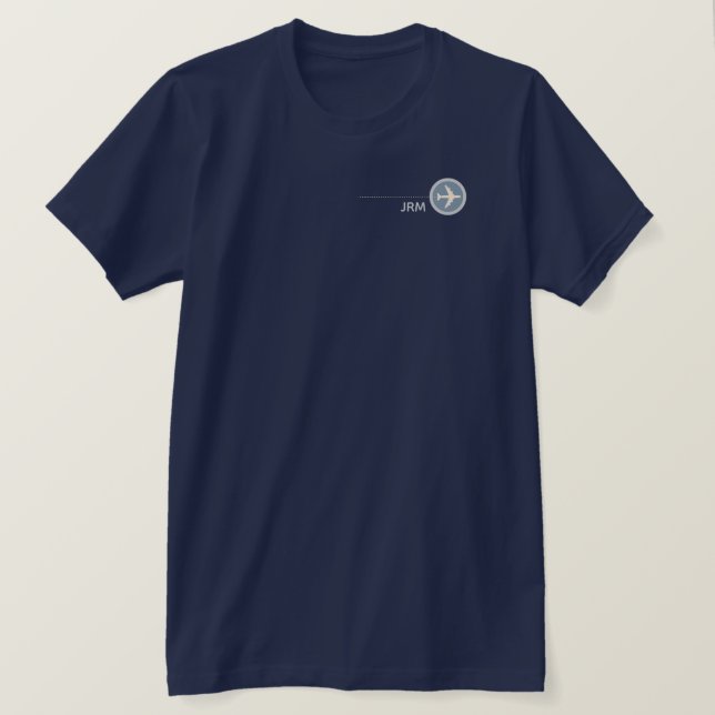 camiseta azul marino para un piloto (Anverso del diseño)