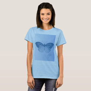 Camiseta Azul mariposa de esperanza