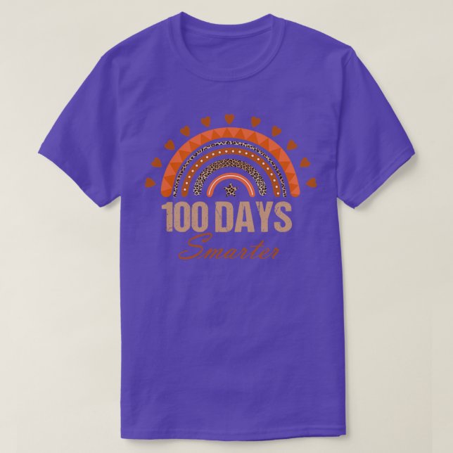 Camiseta Azul más inteligente de 100 días (Diseño del anverso)