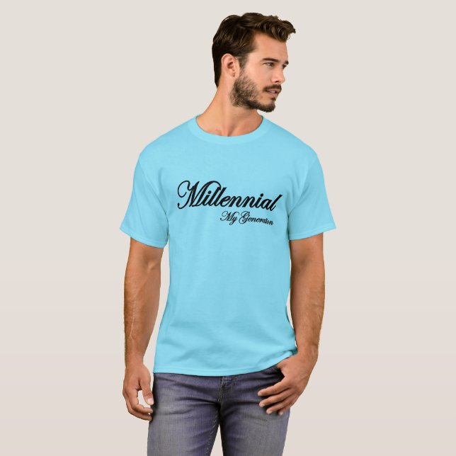 Camiseta azul milenaria (Anverso completo)