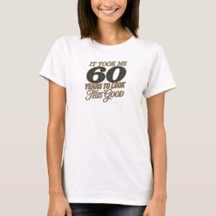 Camiseta Azul moderno TOMÓ 60 AÑOS BUENO Arte de moda 2D