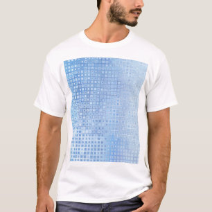 Camiseta Azul mosaico abstracto: fondo brillante