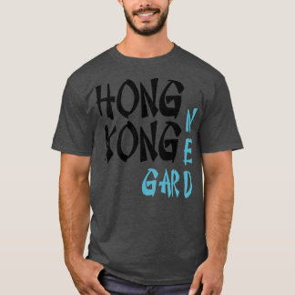 Camiseta Azul negro del Jardín de Hong Kong