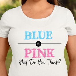Camiseta azul o rosa, género reveladora