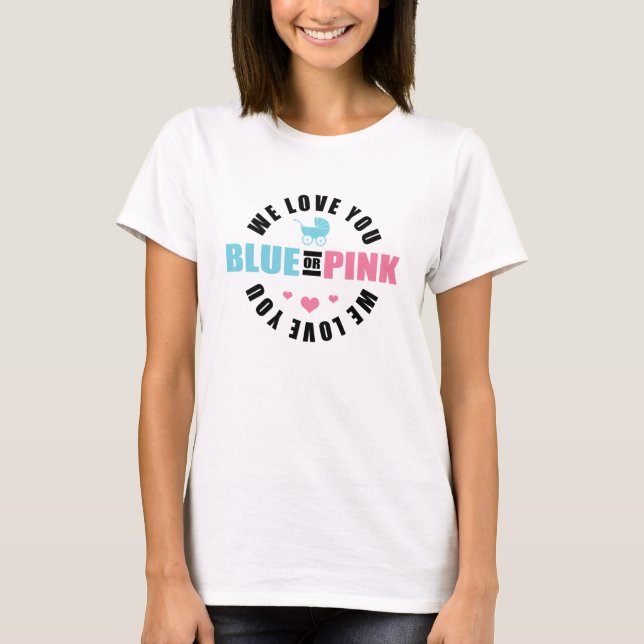 Camiseta Azul o rosado le amamos (Anverso)