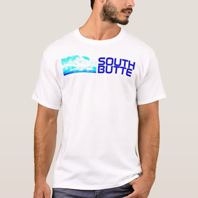 Camiseta azul original del diseño de la mota del (Anverso)