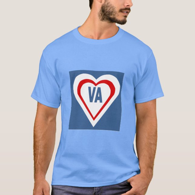 Camiseta azul oscuro básico AMOR VIRGINIA (Anverso)