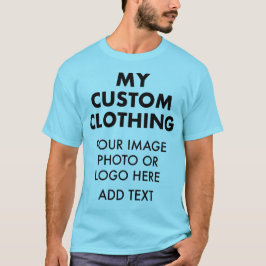 Camiseta azul pálido personalizada para hombres