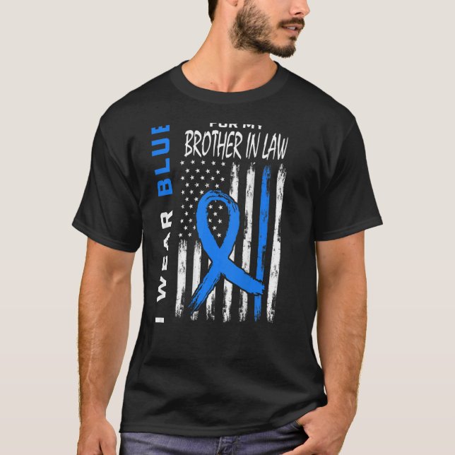 Camiseta Azul Para El Hermano Ley Diabetes Bandera De Conci (Anverso)