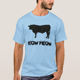 Camiseta azul para hombre de la vaca loca
