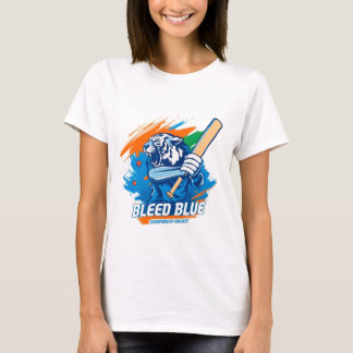 Camiseta azul para los amantes del críquet