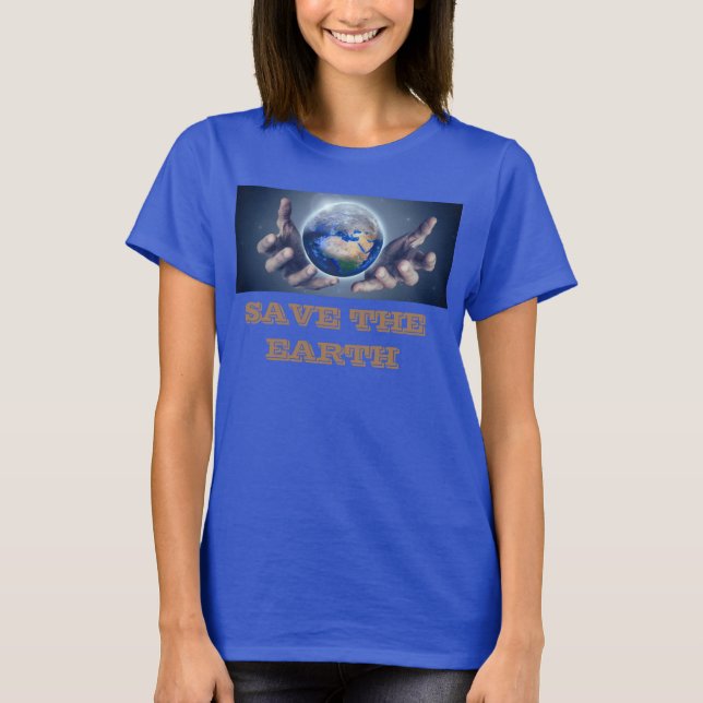 Camiseta azul para mujeres (Anverso)