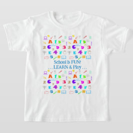 Camiseta Azul personalizado, niños divertidos y coloridos a