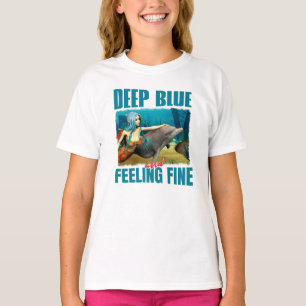 Camiseta Azul Profundo y Sintiéndose Bien Sirena y Delfín