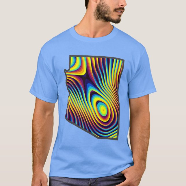 Camiseta Azul psicodélico (Anverso)
