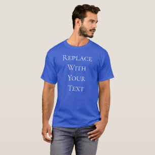 Camiseta Azul real Añadir su propio reemplazo de texto