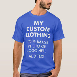 Camiseta azul real personalizada para hombre