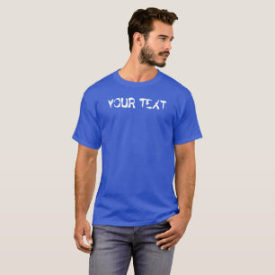 Camiseta Azul Real Profundo de Doble Lado Añade el de tus h