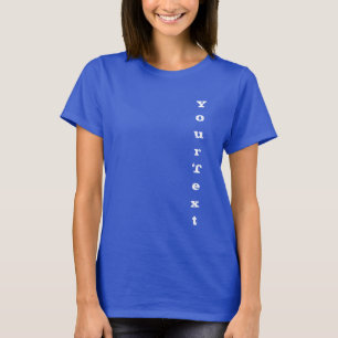 Camiseta Azul Real Profundo Texto Distorsionado Moderno Ele