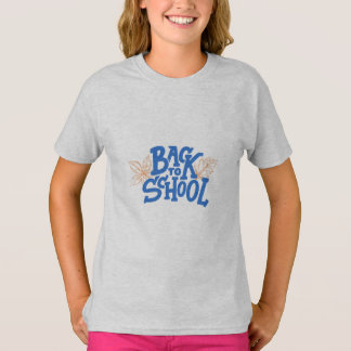 Camiseta azul retro para niños Regreso a la escuel