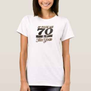 Camiseta Azul Retro TOMÓ 70 AÑOS BUENO Impresión Creativa