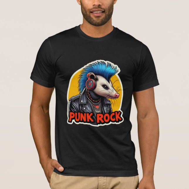 CAMISETA AZUL ROCK DE PUNK OPOSSUM 6 (Anverso)