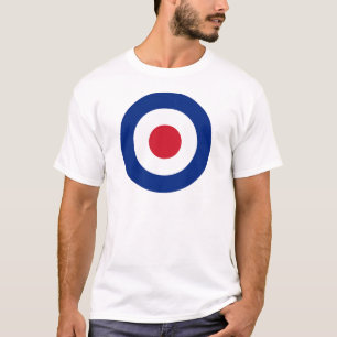 Camiseta azul roja y blanca