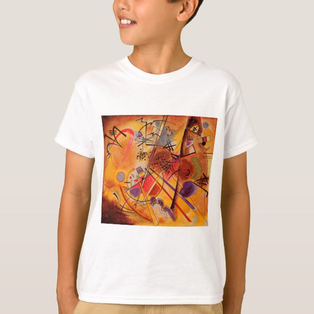 Camiseta Azul rojo amarillo amarillo marrón de Kandinsky (Anverso)