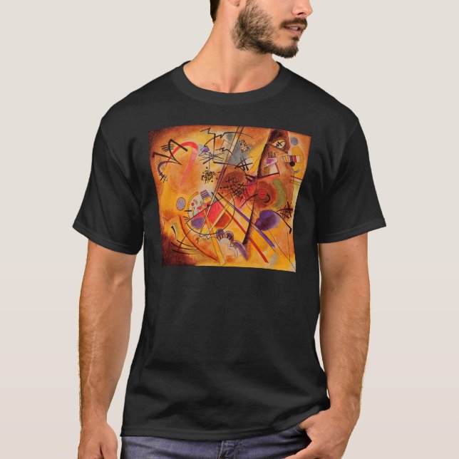 Camiseta Azul rojo amarillo amarillo marrón de Kandinsky (Anverso)