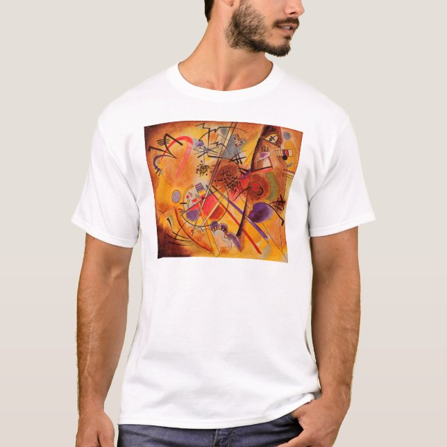 Camiseta Azul rojo amarillo amarillo marrón de Kandinsky
