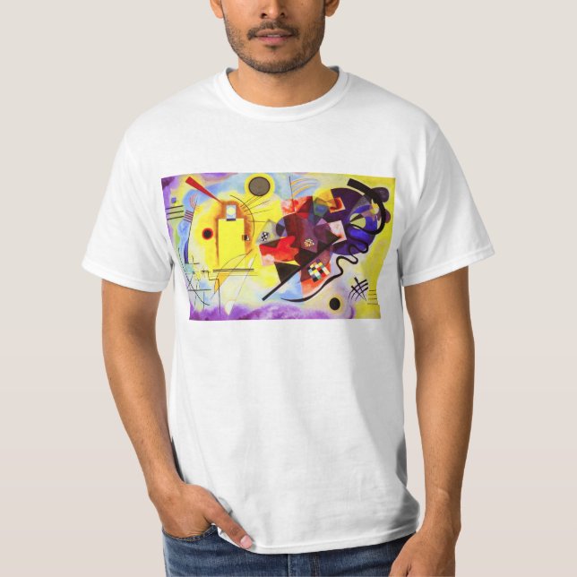 Camiseta Azul rojo amarillo de Kandinsky (Anverso)