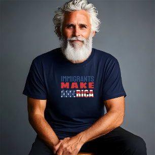Camiseta azul rojo de la protesta contra Trump