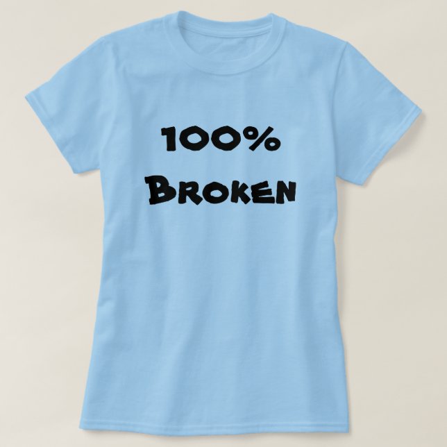Camiseta Azul roto al 100% (Diseño del anverso)