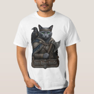 Camiseta Azul Ruso Gato Noble Odin