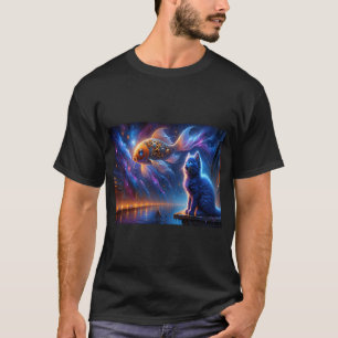 Camiseta Azul Ruso y Pez Mecánico