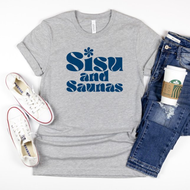Camiseta Azul Sisu finlandés y Saunas T-Shirt (Subido por el creador)
