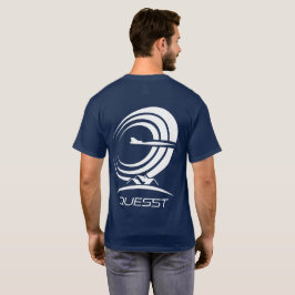 Camiseta Azul supersónico con el logotipo de un color Quess