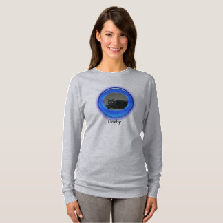 Camiseta - Azul Tres marco de redondeo dimensional