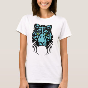 Camiseta Azul tribal del negro del tatuaje del tigre