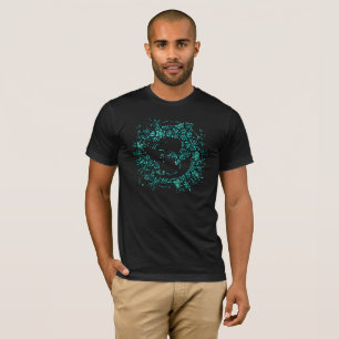 CAMISETA AZUL TROPICAL DEL TIBURÓN