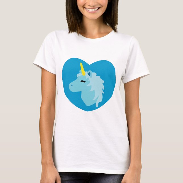 Camiseta azul unicornio (Anverso)