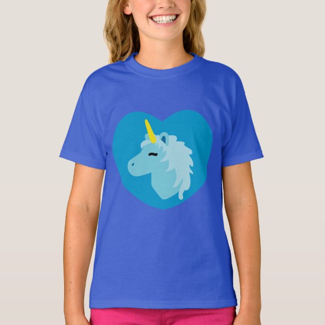Camiseta azul unicornio (Anverso)