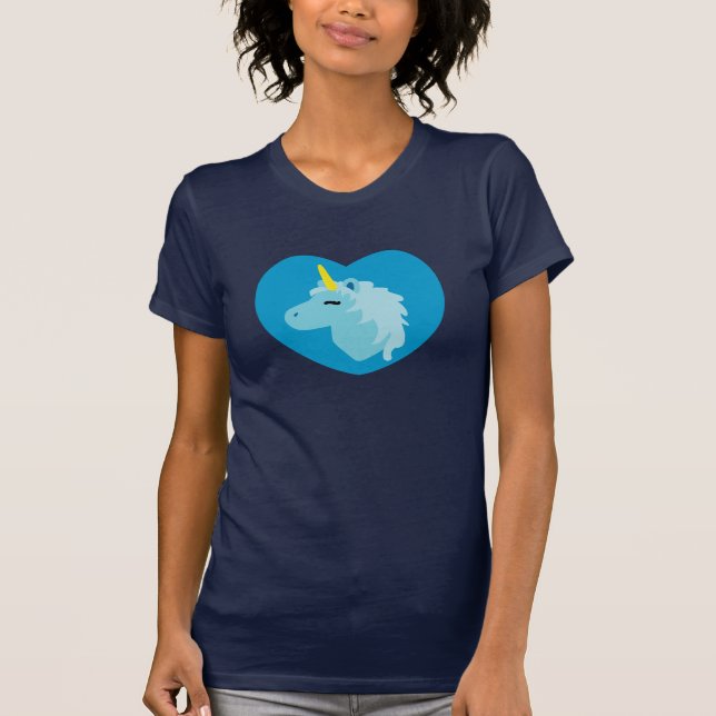 Camiseta azul unicornio (Anverso)
