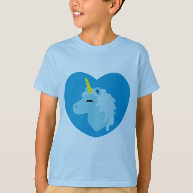 Camiseta azul unicornio (Anverso)